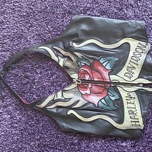 AFTER CHRISTMAS SPECIAL Vintage Harley Davidson Leather Vest